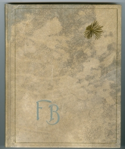 Pergamenová vazba deníku mého pradědečka Floriána Brože z roku 1908. Autor Jiří Fogl v roce 2013.